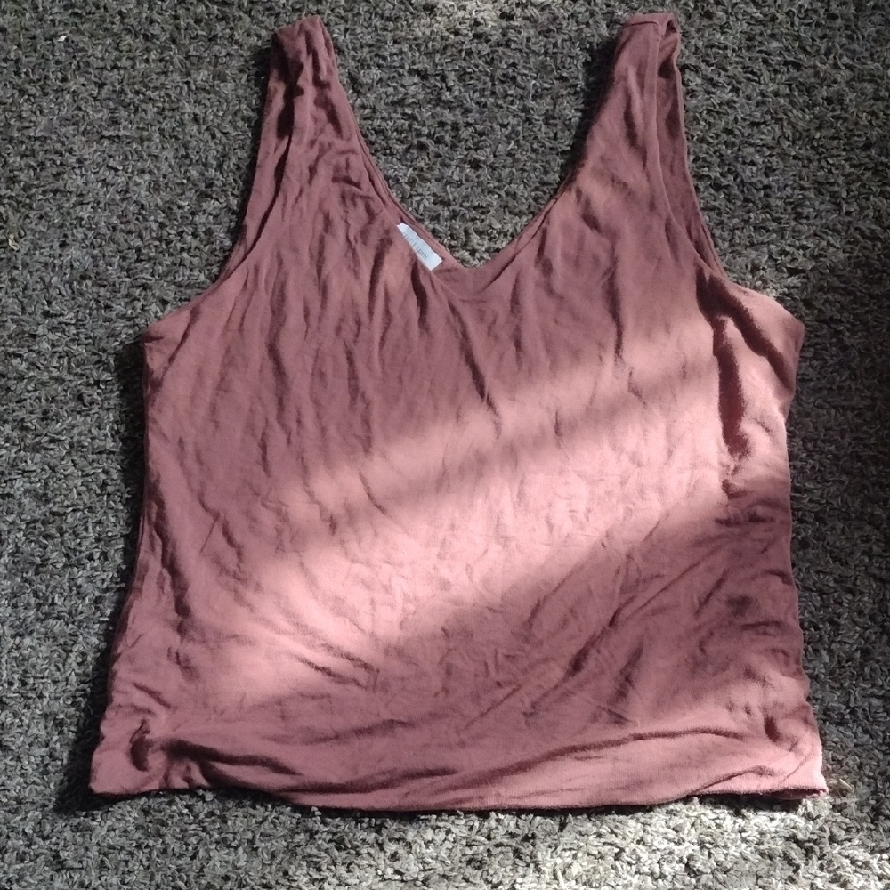 Gentle Fawn Brown Tank Top V-neck Women's Mauve Sleeveless Top